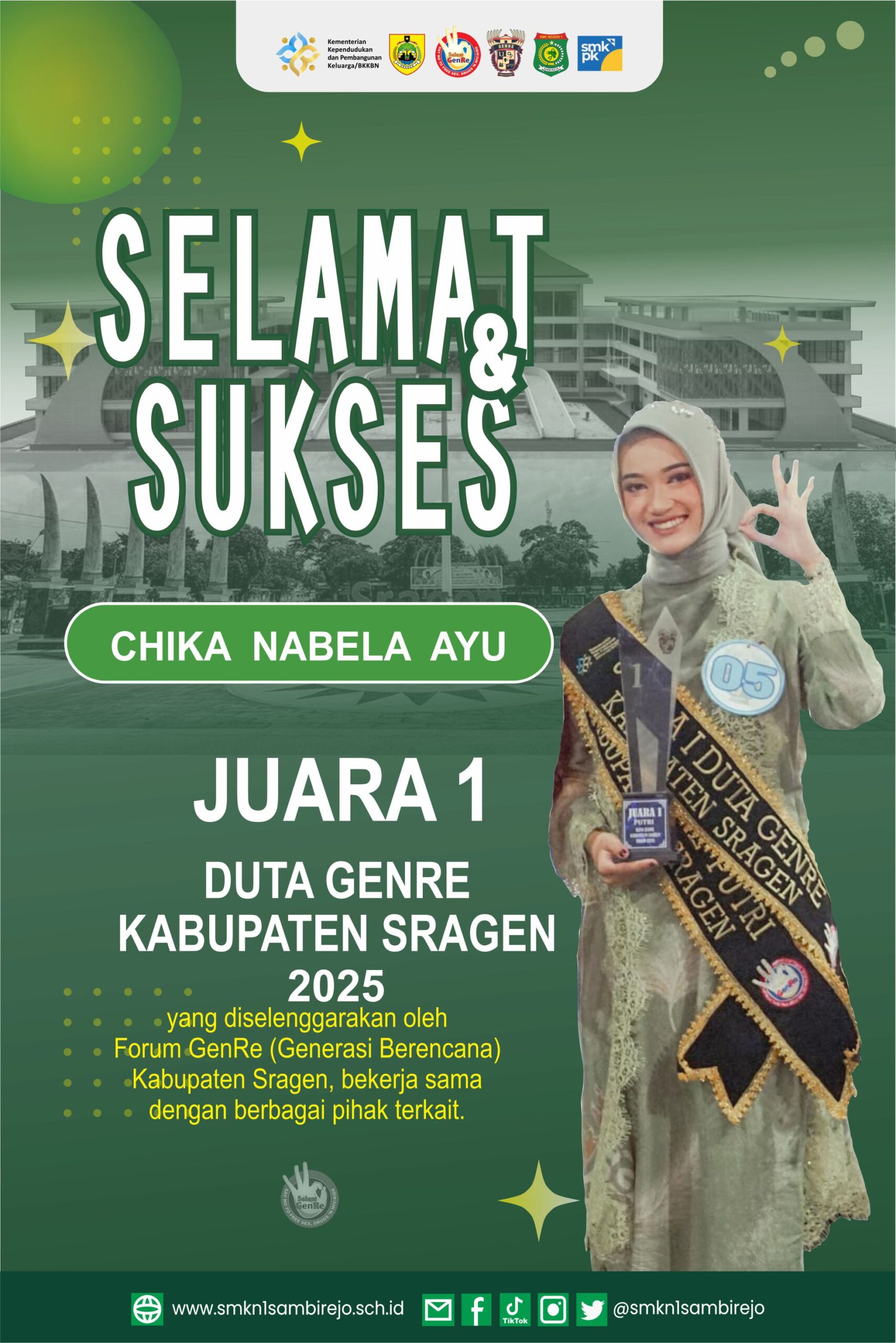 Chika Nabela Ayu - Juara 1 Duta GenRe Kabupaten Sragen 2025